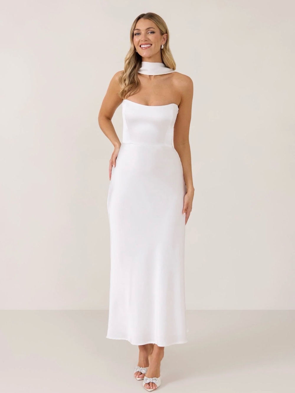 Park and Fifth Brodie Dress with Lola Bridal Scarf